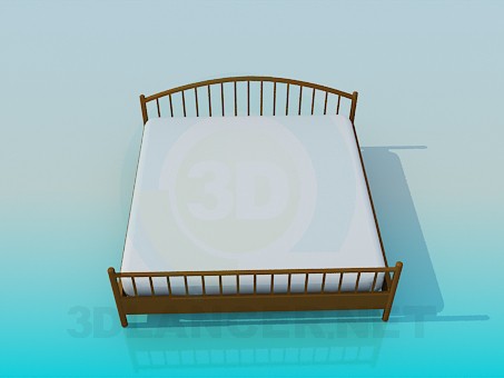 Modelo 3d Cama grande - preview