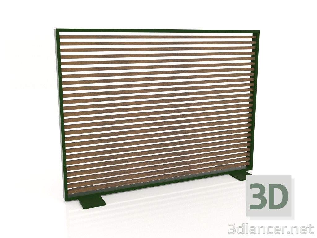 3d модель Перегородка из искусственного дерева и алюминия 150х110 (Teak, Bottle green) – превью