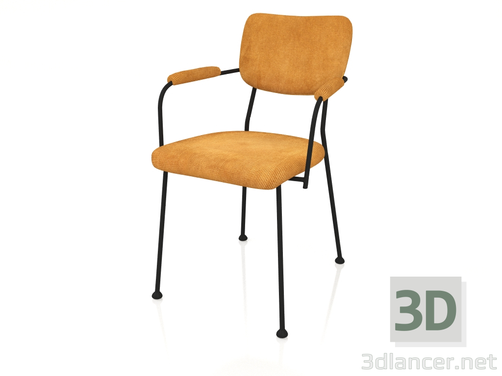 modèle 3D Chaise Benson (Ocre) - preview