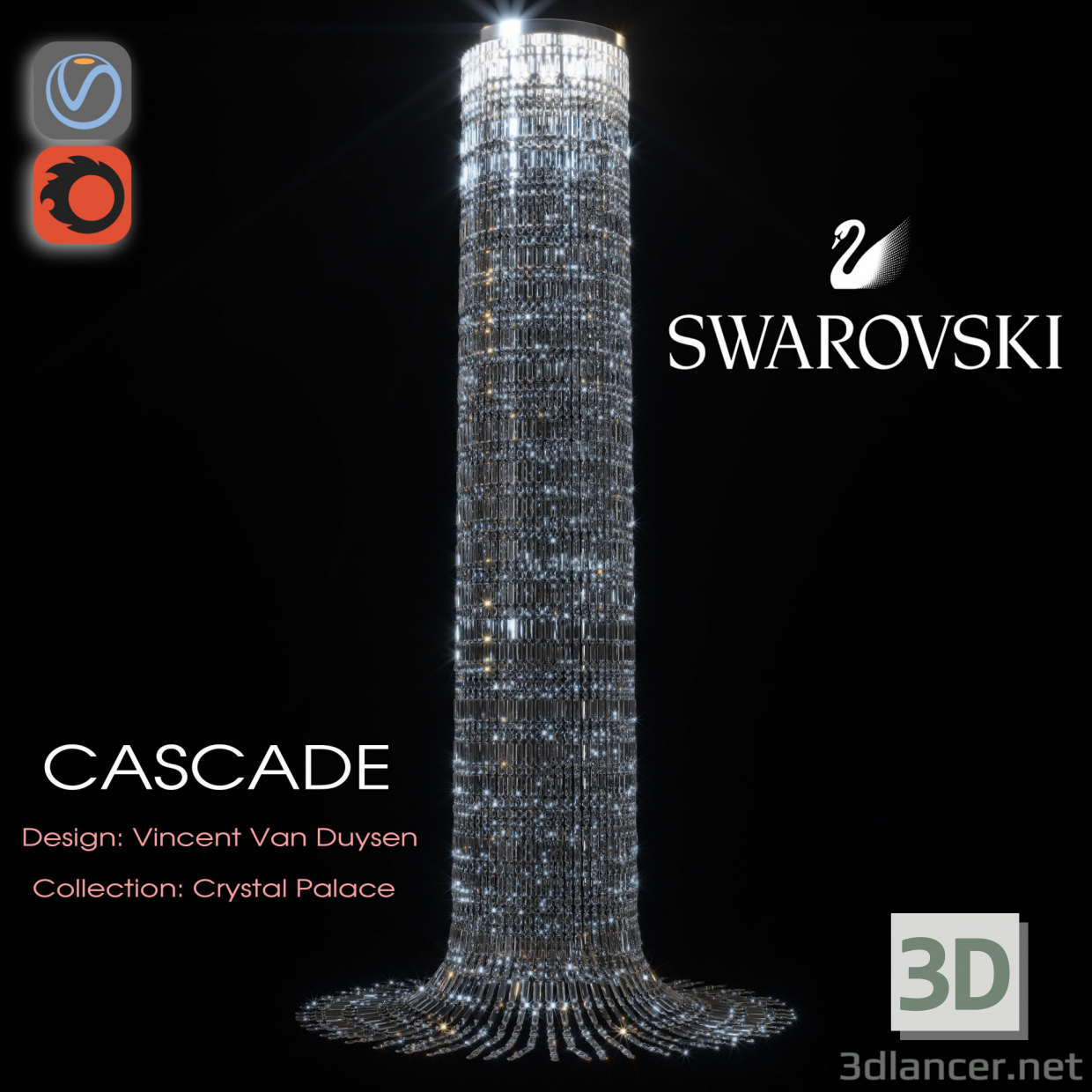 3d model Swarovski CASADE - vista previa