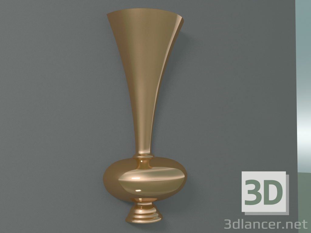 modello 3D Vaso Tromba Fifty (Rose Gold) - anteprima