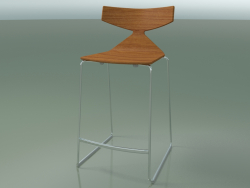 Tabouret de bar empilable 3703 (effet teck, CRO)