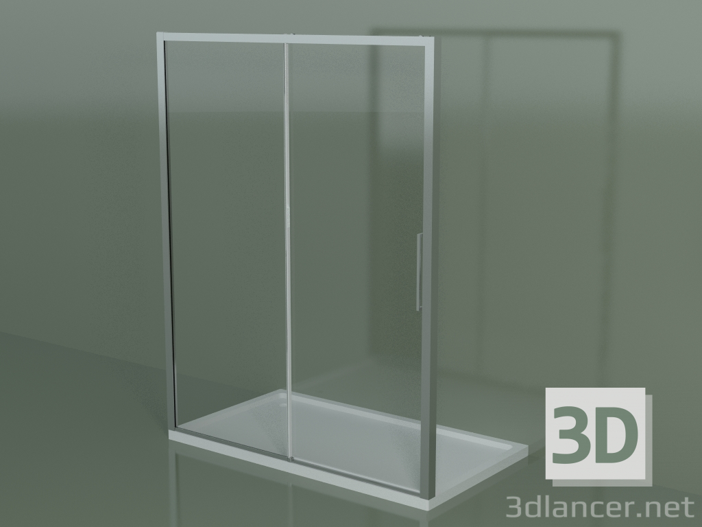 3d model Cabina de ducha corredera ZN 160, para plato de ducha en nicho - vista previa