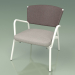 3d model Sillón con asiento blando 027 (Metal Milk, Batyline Brown) - vista previa