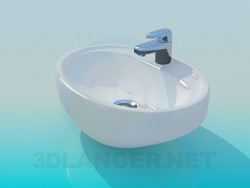 Pequeño lavabo con grifo