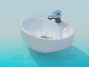 Small sink with mixer tap