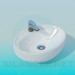 3d model Small sink with mixer tap - preview