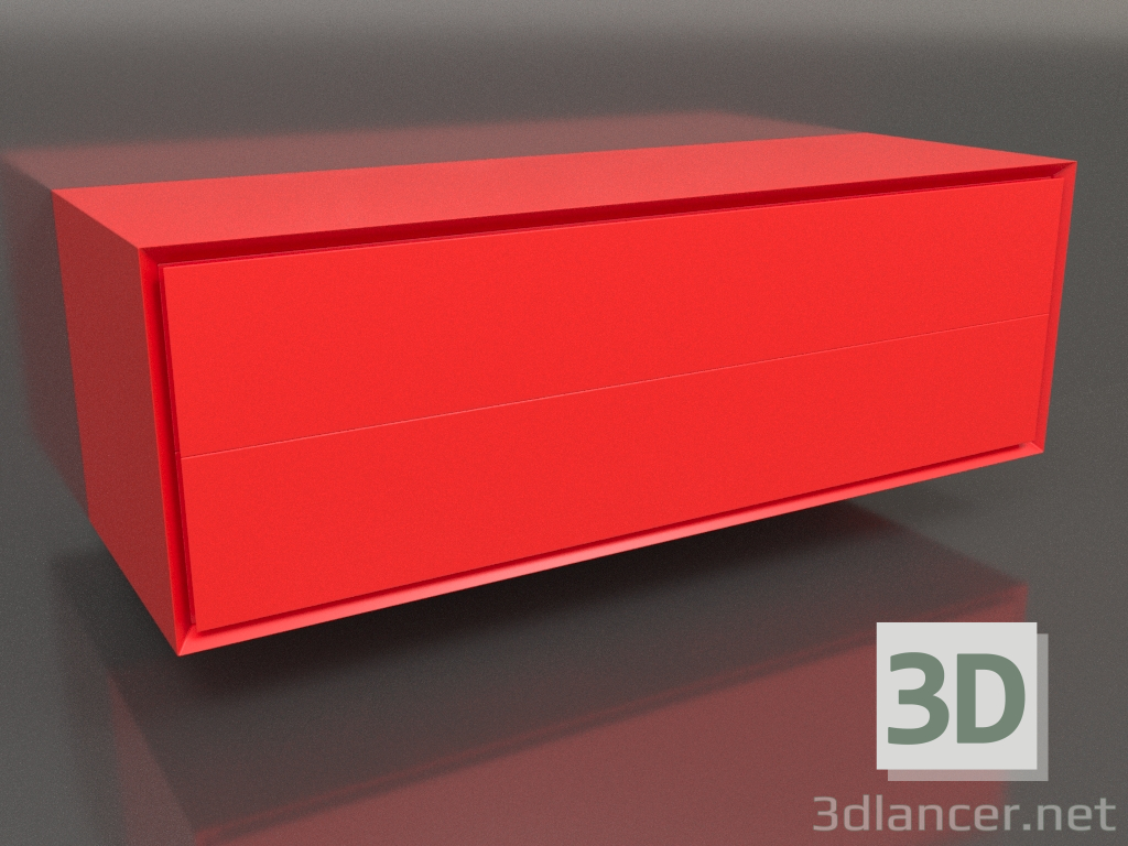 modello 3D Armadio TM 011 (1200x400x400, arancio luminoso) - anteprima