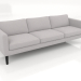 3D Modell 4-Sitzer-Sofa (hohe Beine, Stoff) - Vorschau