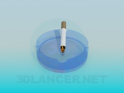 Ashtray with cigarette