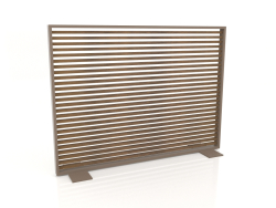 Cloison en bois artificiel et aluminium 150x110 (Teck, Bronze)