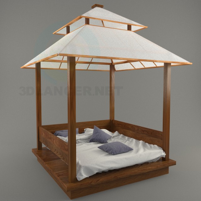 modello 3D Letto-pergolato, Gazebo - anteprima