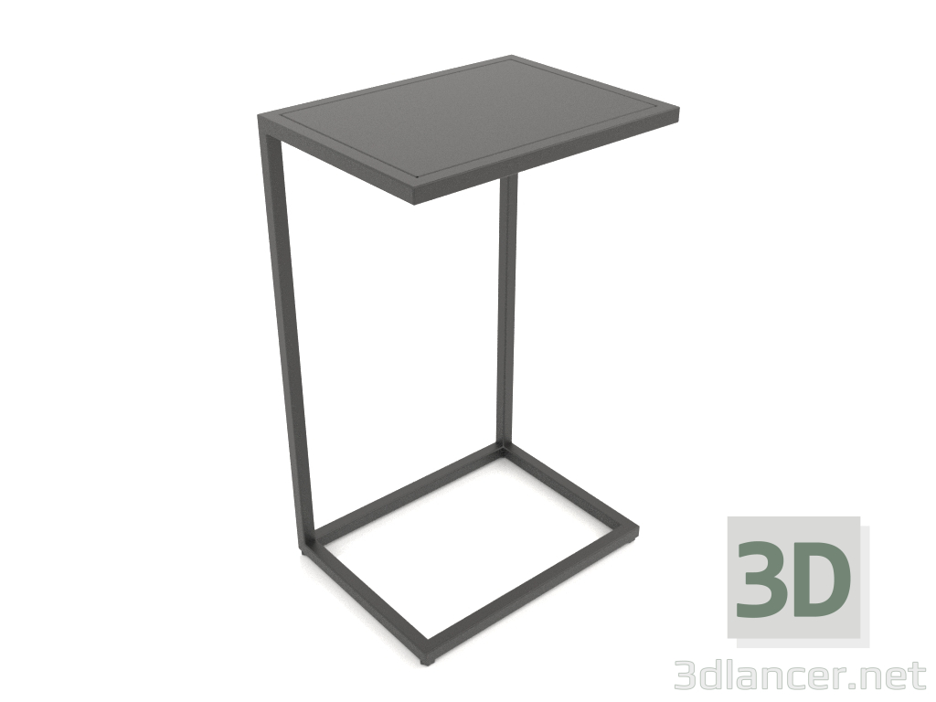 3d model Rectangular bedside table (METAL, 40x30x65) - preview