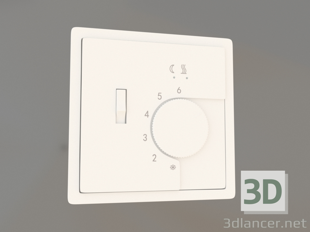 3d model Termostato para calefacción por suelo radiante (blanco mate, DA14933) R98 - vista previa