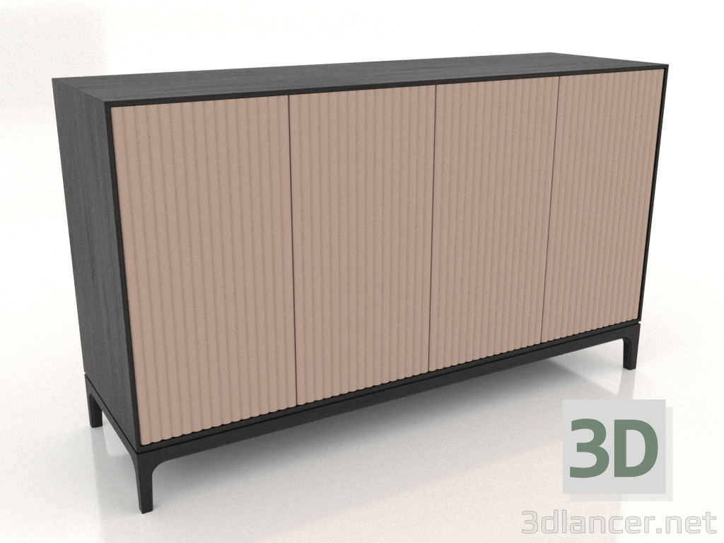 modèle 3D Meuble TV FARGO avec façades fraisées 1600x500x950 mm (beige, chêne noir, option 4) - preview