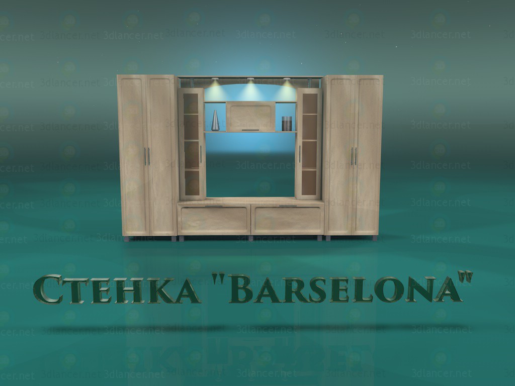 3D modeli Duvar "Barcelona" - önizleme