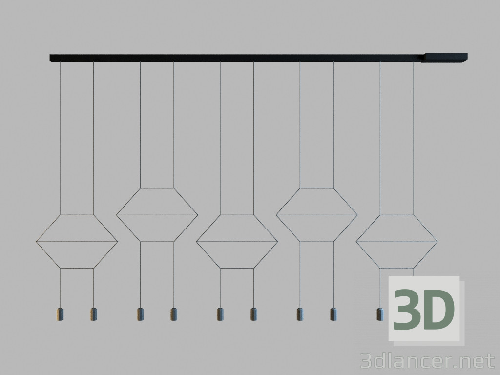 3d model Lámpara colgante 0330 - vista previa