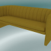 3d model Sofá triple mocasín (SC26, H 75cm, 185x65cm, Velvet 6 Dandelion) - vista previa