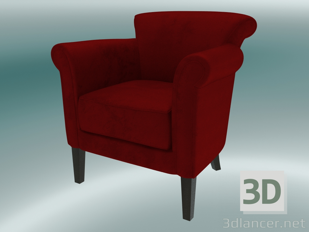 3d model Sillón Denver (Rojo) - vista previa