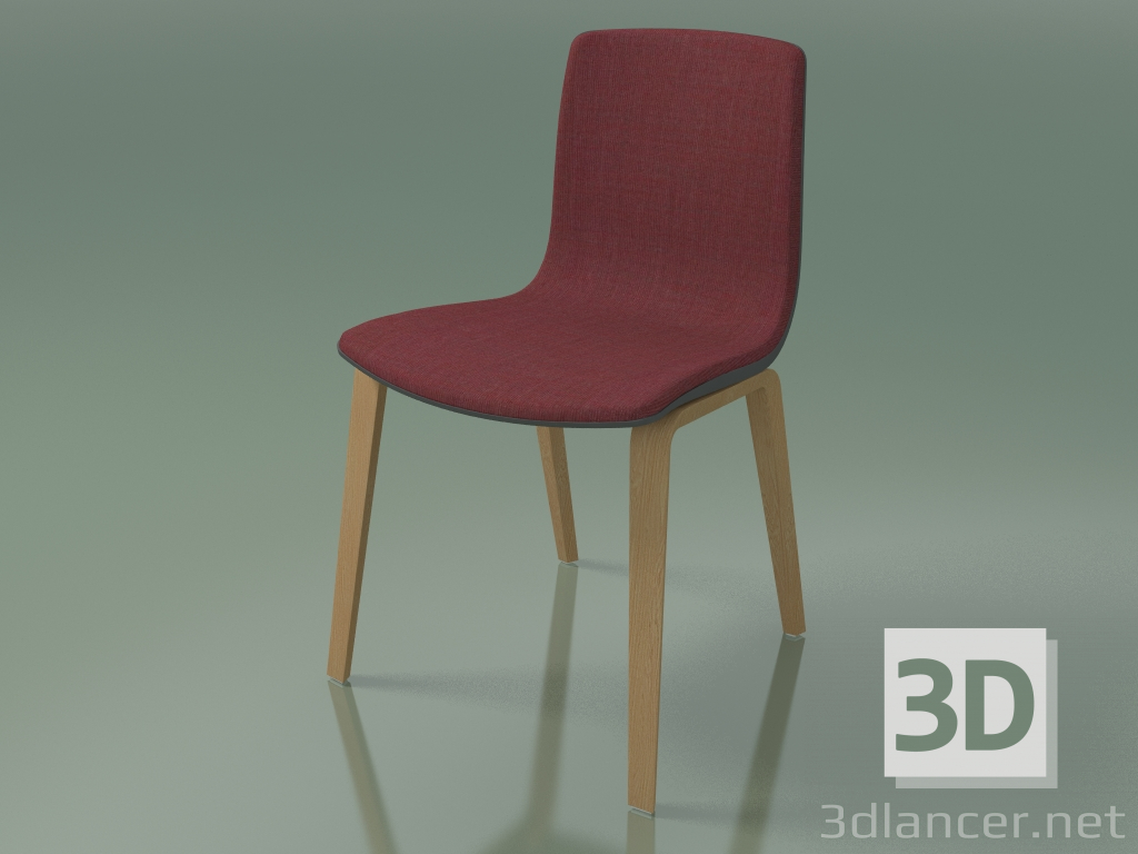 3d model Silla 3966 (4 patas de madera, polipropileno, tapizado, roble) - vista previa