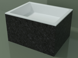 Lavabo da appoggio (01R132301, Nero Assoluto M03, L 60, P 48, H 36 cm)