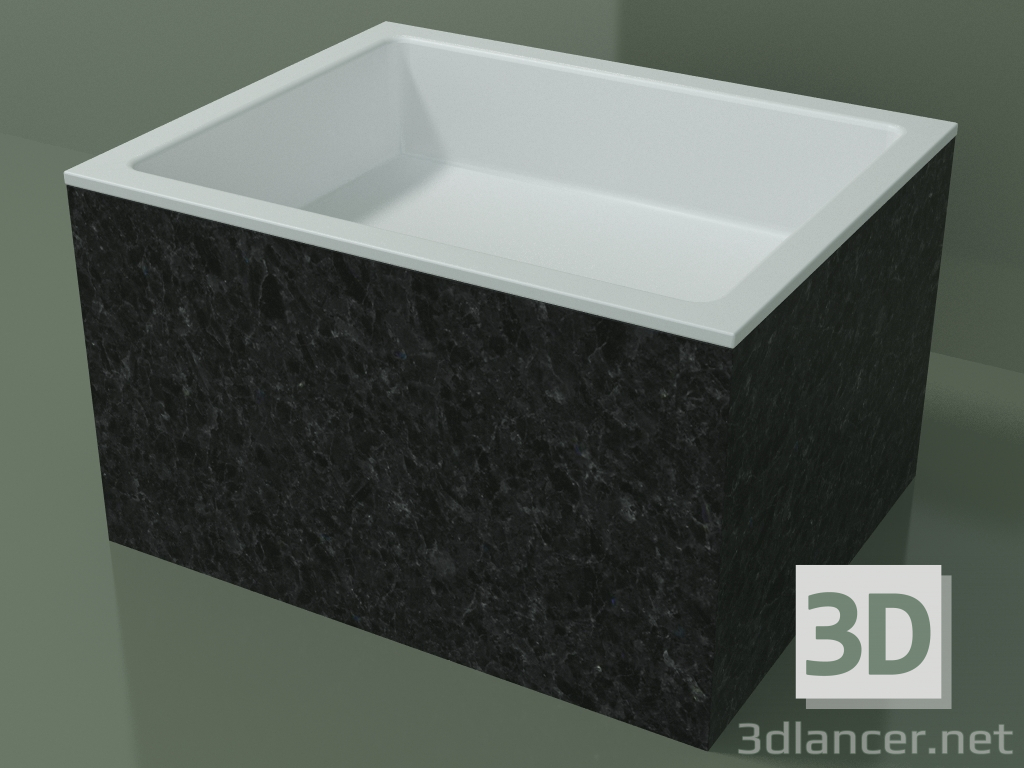 3d model Lavabo sobre encimera (01R132301, Nero Assoluto M03, L 60, P 48, H 36 cm) - vista previa