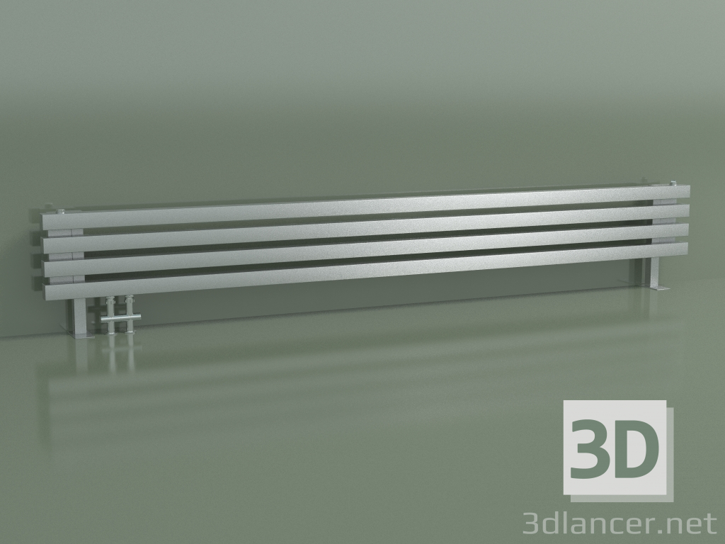 3d model Radiador horizontal RETTA (4 secciones 2000 mm 40x40, technolac) - vista previa