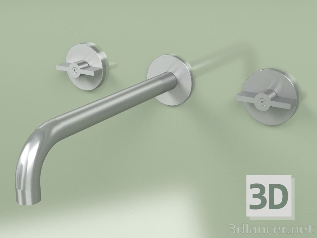 3d model Wall set of 2 separate mixers with spout (19 11 V, AS) - preview