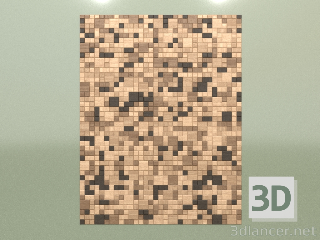 3d model Panel de madera - vista previa