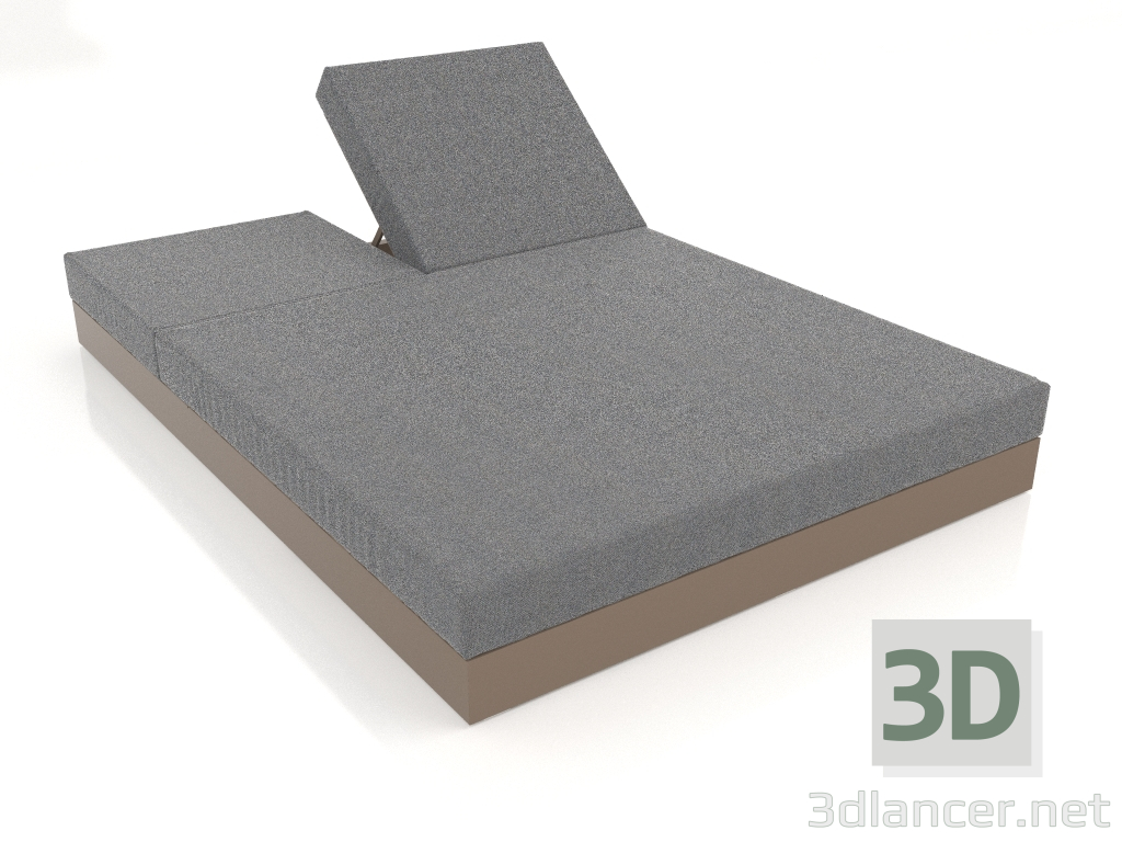 3D Modell Bett mit Rückenlehne 140 (Bronze) - Vorschau