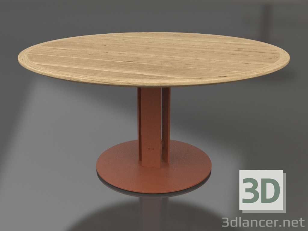 3d model Mesa de comedor Ø150 (Terracota, madera de Iroko) - vista previa