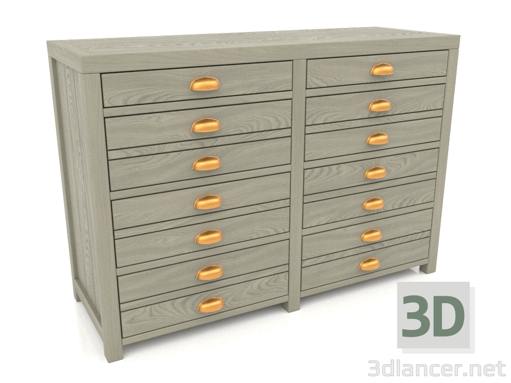 3d model Chest of drawers (2 sections) - preview