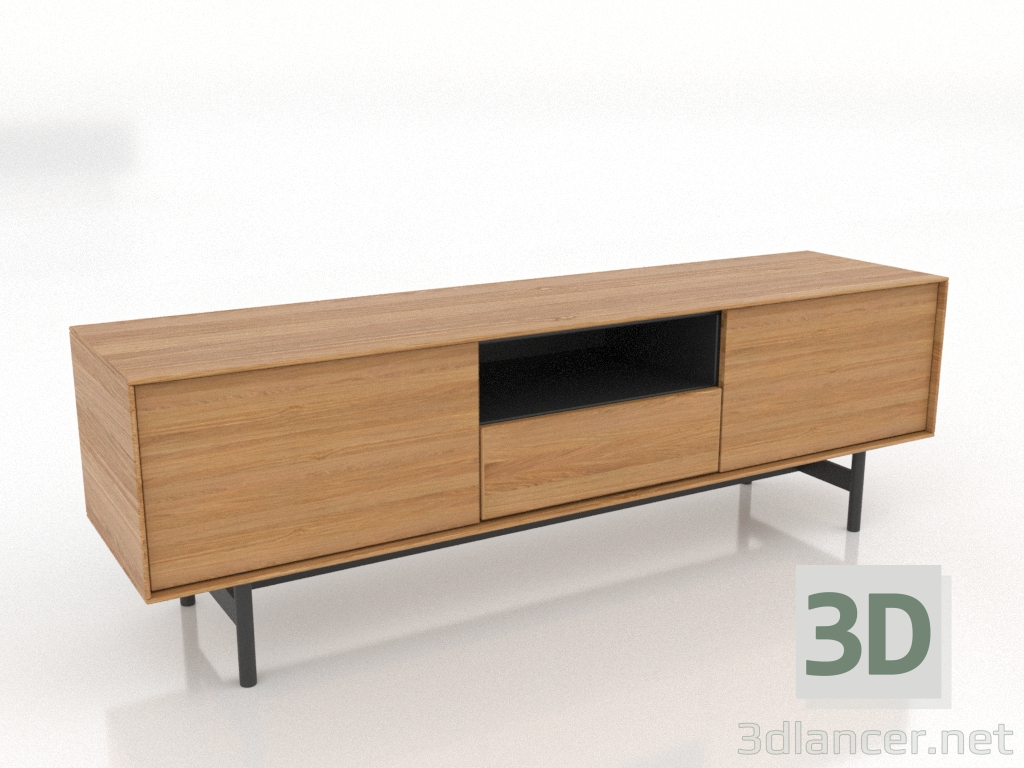 modèle 3D Meuble TV 1450 mm (chêne naturel) - preview modèle 3D Meuble TV 1450 mm (chêne naturel) - preview