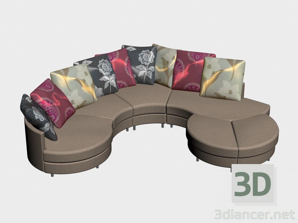 3D Modell Modular Sofa Paris Air Show (III-Variante) - Vorschau