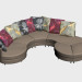 3D Modell Modular Sofa Paris Air Show (III-Variante) - Vorschau