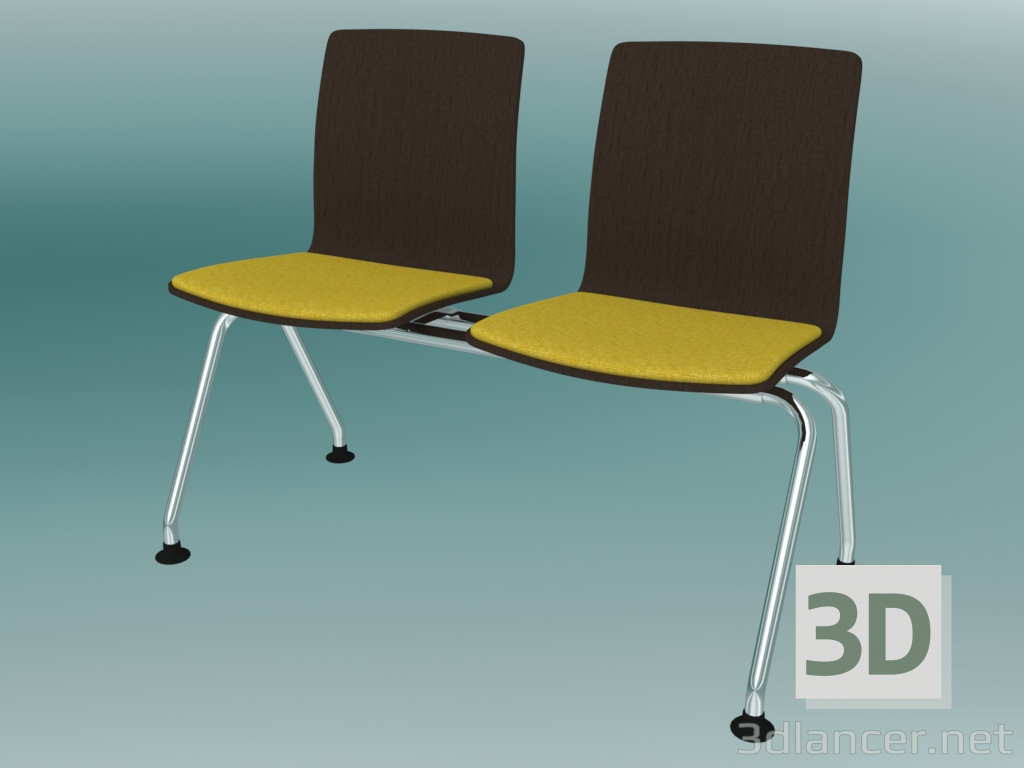 3d model Double bench (K22L2) - preview