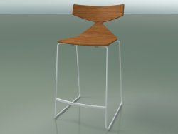 Tabouret de bar empilable 3703 (effet teck, V12)