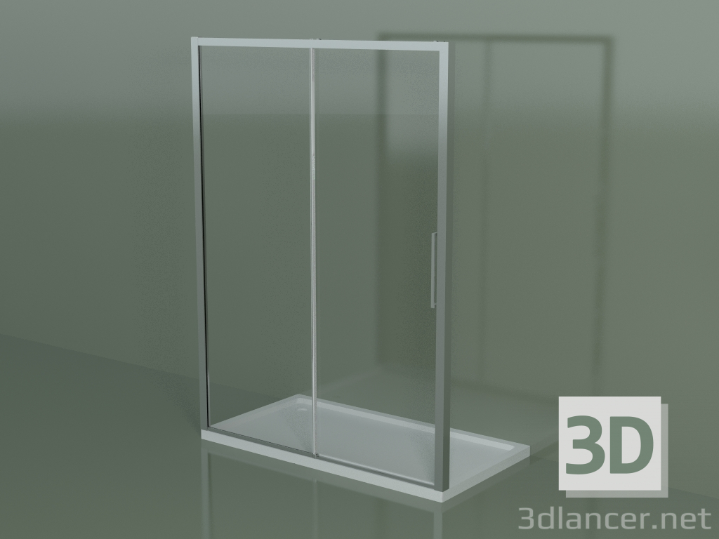 Modelo 3d Cabine de duche deslizante ZN 150, para base de duche em nicho - preview