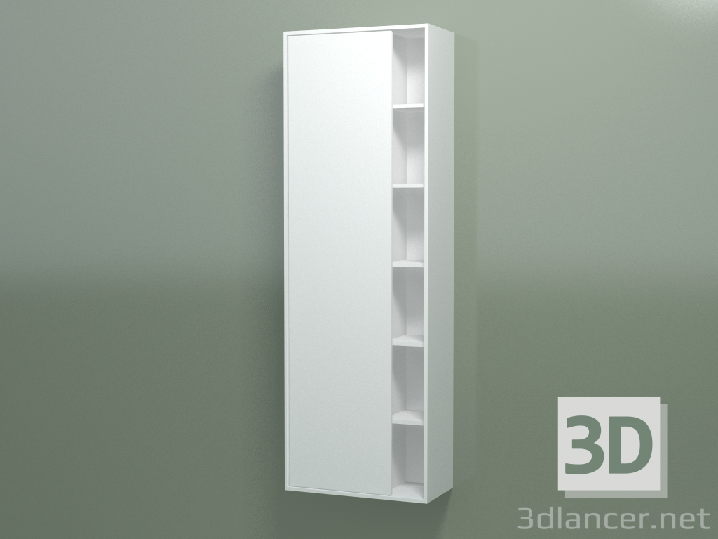 3d model Armario de pared con 1 puerta izquierda (8CUCECS01, Glacier White C01, L 48, P 24, H 144 cm) - vista previa