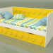 modello 3D Divano letto per bambini con 2 cassetti (Giallo) - anteprima