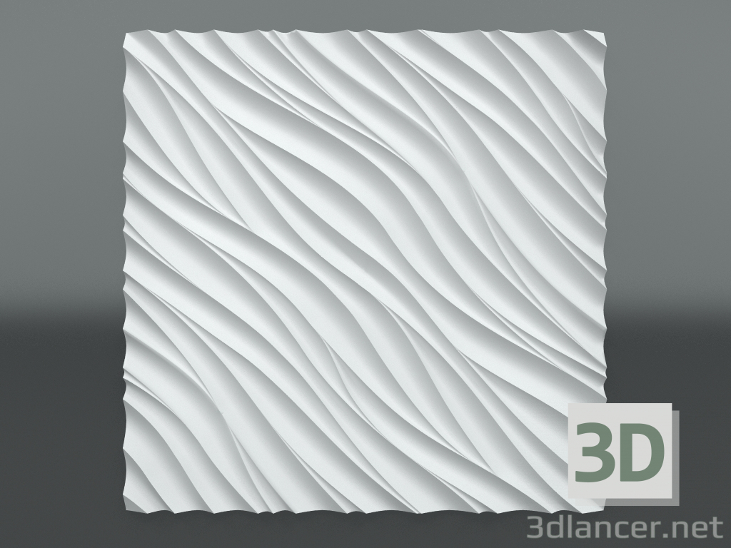 modello 3D Pannello 3d in gesso S-211 - anteprima