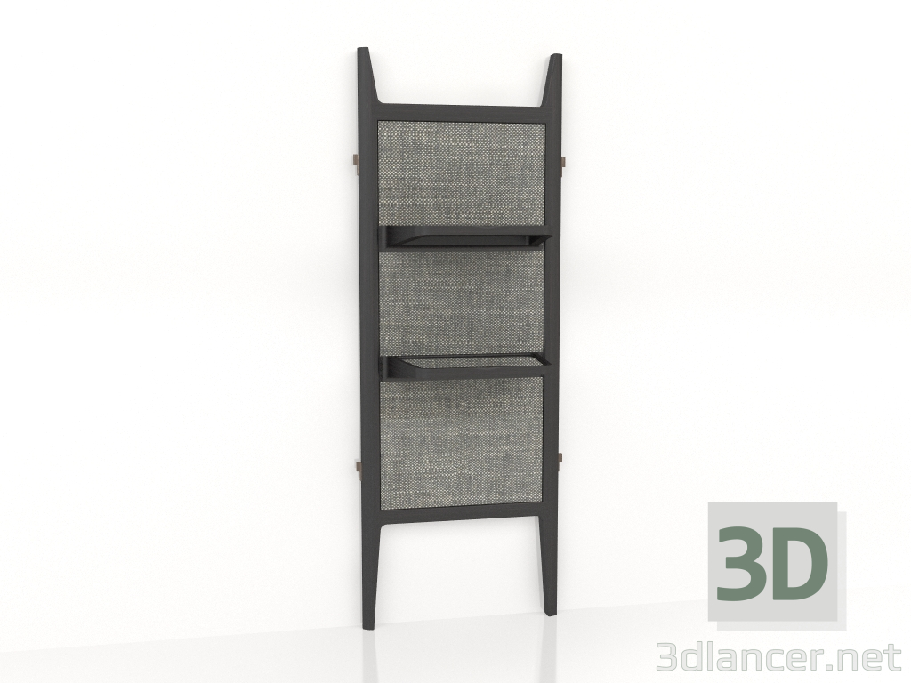 modello 3D Pannello Set basso 2 mensole L56 - anteprima