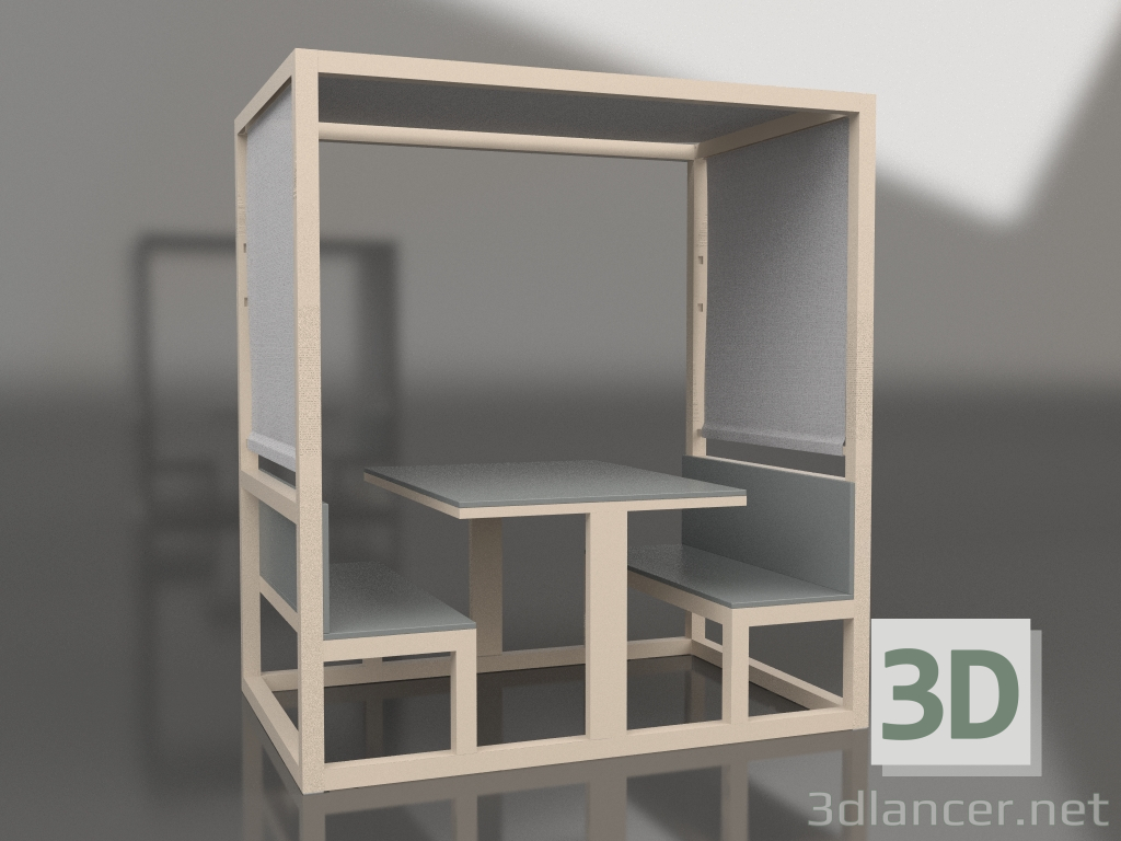 modèle 3D Cabine de restauration (sable) - preview