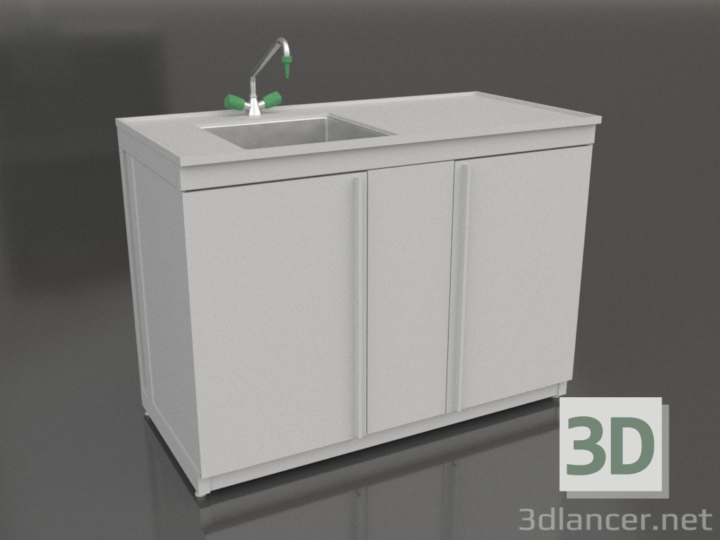 3d модель Стол-мойка 1200 СМС-Д пп – превью 3d модель Стол-мойка 1200 СМС-Д пп – превью