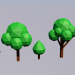 modello 3D Alberi lowpoly - anteprima