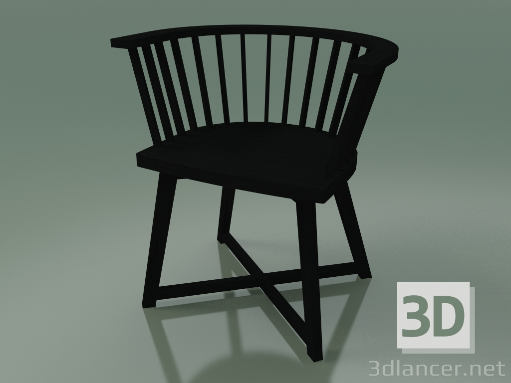 modello 3D Half Round Chair (24, Nero) - anteprima