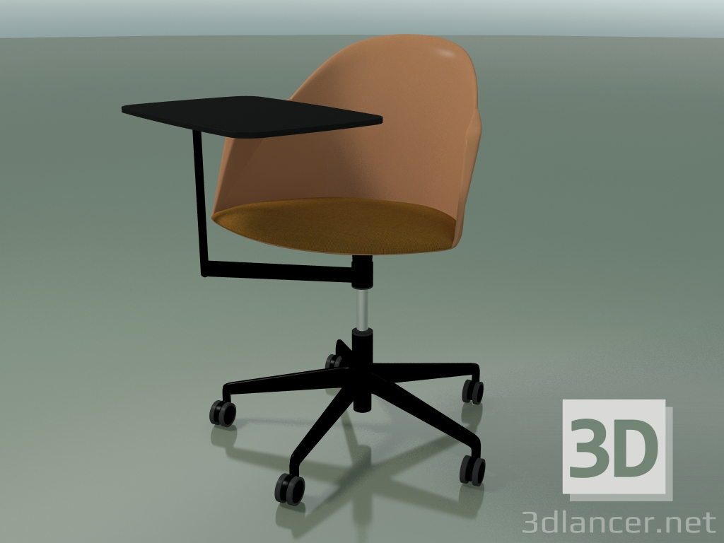 3d model Silla 2315 (5 ruedas, con mesa y cojín, PA00002, polipropileno PC00004) - vista previa