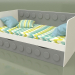 3d model Sofá cama para niños con 2 cajones (Gris) - vista previa