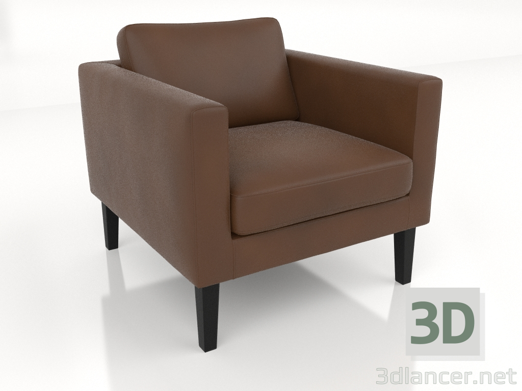 3d model Sillón (patas altas, cuero) - vista previa