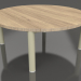 3d model Mesa de centro D 90 (oro, madera de iroko) - vista previa